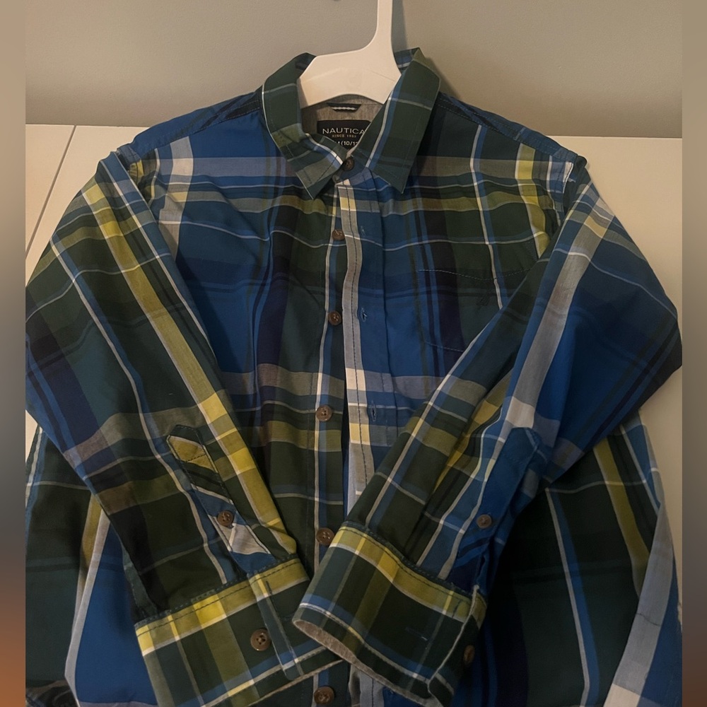 Nautica plaid button down shirt